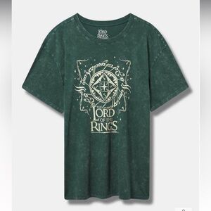 NWOT TORRID LORD OF THE RINGS COTTON BOXY GRAPHIC TEE